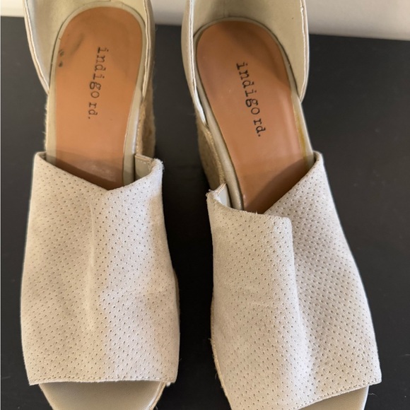 Indigo Rd. stacked platform espadrille wedge size 6.5 - Picture 6 of 7